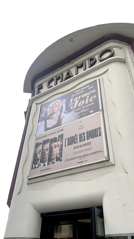 Façade du cinéma Le Champo