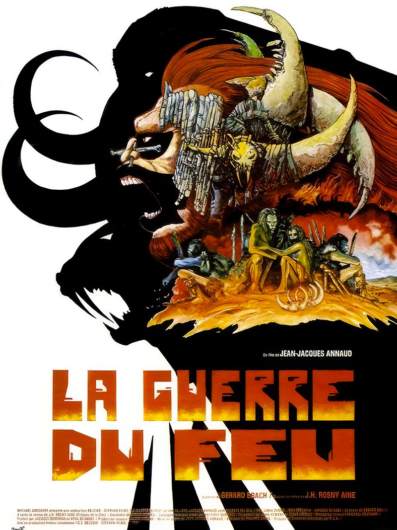 Affiche de La Guerre du feu (1981), ciné-club Le Champo